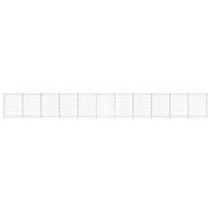 Vidaxl Gabionski zid s poklopcima od pocinčanog čelika 900x30x100 cm