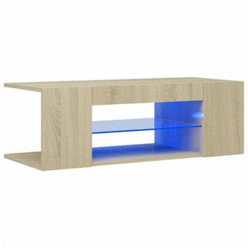 Vidaxl TV ormarić s LED svjetlima boja hrasta sonome 90 x 39 x 30 cm