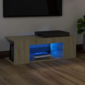Vidaxl TV ormarić s LED rasvjetom, Sonoma hrast, 90x39x30 cm