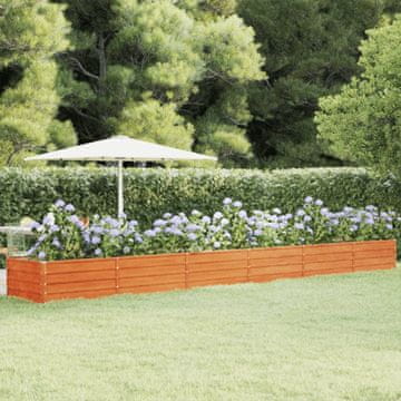 Vidaxl Uzdignuta žardinjera, hrđa, 600x80x45 cm, corten čelik