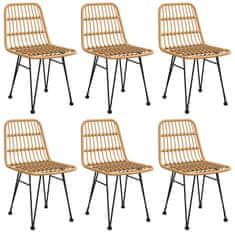 Vidaxl 7-dijelni vrtni blagovaonski set od poliratana