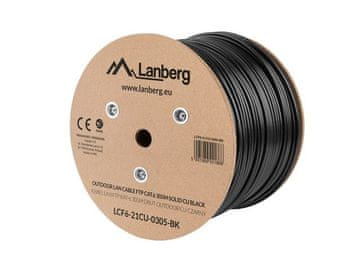 slomart Lanberg LCF6-21CU-0305-BK mrežni kabel Cat6 F/UTP, 305m, vanjski, crni