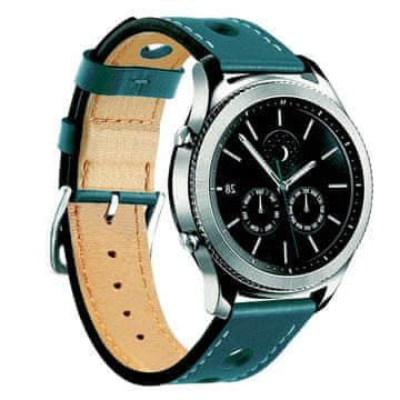 BStrap Leather Italy remen za Huawei Watch 3 / 3 Pro, dark teal
