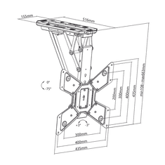 My Wall Motorizirani stropni nosač za LCD TV HL43M s daljinskim upravljačem