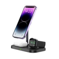 Tech-protect A22 3in1 bežični punjač za telefon / AirPods / Apple Watch, crno