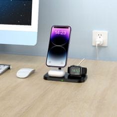 Tech-protect A22 3in1 bežični punjač za telefon / AirPods / Apple Watch, crno