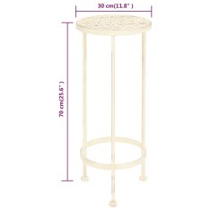 Vidaxl 3-dijelni set stalaka za biljke od metala antikni bijeli