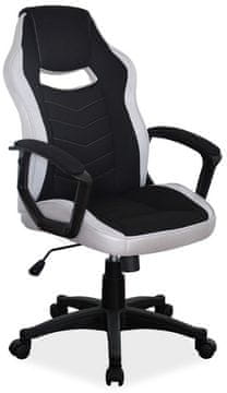 CASARREDO CAMARO uredska okretna stolica crno/siva s kotačićima, podesiva visina, nosivost 120 kg