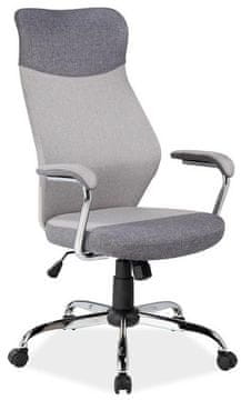 CASARREDO Moderna uredska okretna stolica Q-319 siva, podesiva visina 48–58 cm