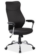 CASARREDO Moderni uredski okretni stolac Q-319 crni, metalni okvir, podesiva visina 48–58 cm