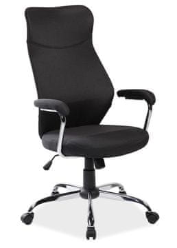 CASARREDO Moderni uredski okretni stolac Q-319 crni, metalni okvir, podesiva visina 48–58 cm