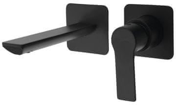 SAPHO PAX Ugradbena dvostruka umivaonska slavina, mat crna