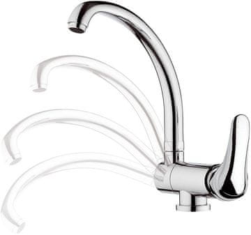 SAPHO Sklopna kuhinjska slavina SAPHO, kromirana, ispod prozora