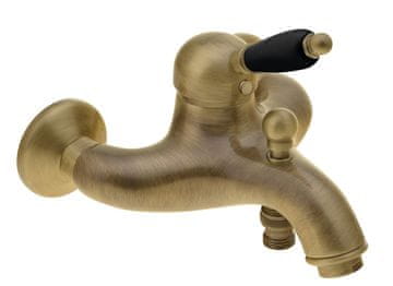 SAPHO KIRKÉ BLACK zidna miješalica za kadu, crna ručica, brončana završna obrada