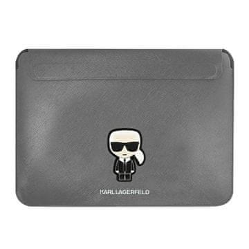 Karl Lagerfeld Karl Lagerfeld Saffiano Ikonik Karl torbica za 13-14" prijenosno računalo - srebrna
