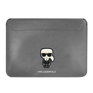 Karl Lagerfeld Karl Lagerfeld Saffiano Ikonik Karl torbica za 16" prijenosno računalo - srebrna