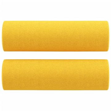 Vidaxl Ukrasni jastuci 2 kom svjetložuti Ø 15 x 50 cm od tkanine