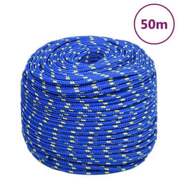 Vidaxl Jedriličarsko uže, plavo, 6 mm, 50 m, polipropilen