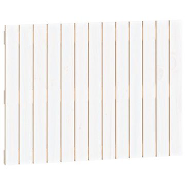 Vidaxl Zidno uzglavlje bijelo 82,5x3x60 cm od masivne borovine