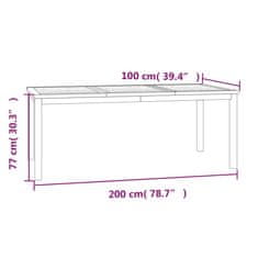 Vidaxl 7-dijelni vrtni blagovaonski set od masivne tikovine