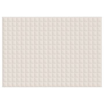 Vidaxl Teška deka svijetla krem 155x220 cm 11 kg od tkanine