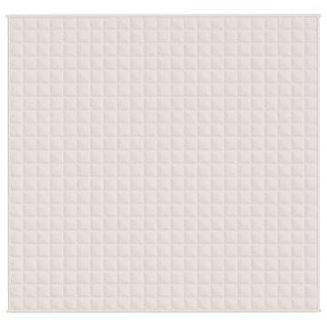 Vidaxl Teška deka svijetla krem 220x235 cm 15 kg od tkanine