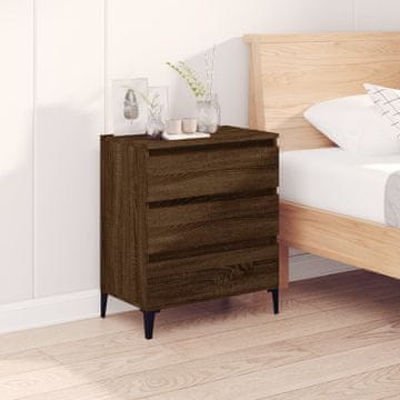 Vidaxl Komoda s ladicama, smeđi hrast, 60x35x70 cm, materijal na bazi drva