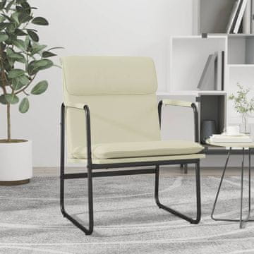 Vidaxl Fotelja krem boje 55x64x80 cm umjetna koža