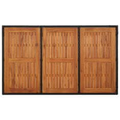 Vidaxl 7-dijelni vrtni blagovaonski set s jastucima crni od poliratana