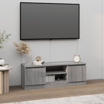 Vidaxl TV ormarić s vratima sivi sonoma hrast 102x30x36 cm