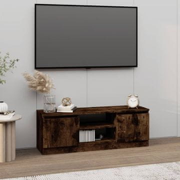 Vidaxl TV ormarić s vratima dimljeni hrast 102x30x36 cm