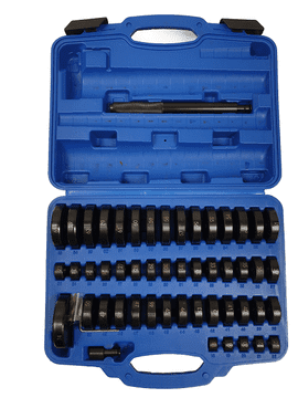 ADAPTERI ZA IZVLAČENJE LEŽAJEVNIH ČAŠA, 52 kom. 18-74 mm, SREBRN