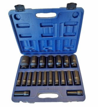 SET UDARNIH NASADNIH KLJUČEVA 1/2" 20 KOM. SREBRNIH