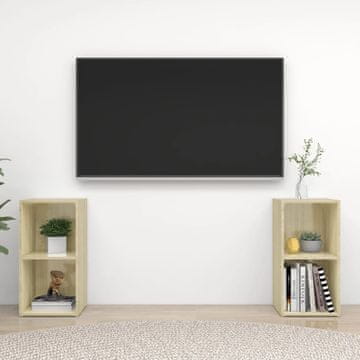 Vidaxl TV ormarići, 2 kom, Sonoma hrast, 72x35x36,5 cm, iverica