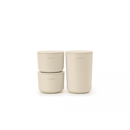 Brabantia ReNew set kupaonskih lonaca, bež, 3 komada