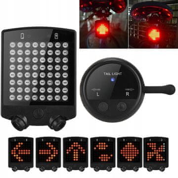 GOTEL Baterija za bicikl. LED zaslon s funkcijom indikatora i USB laserski projektor