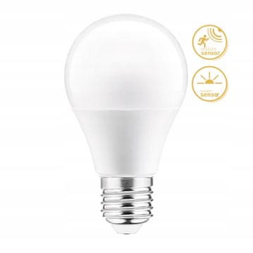GTV E27 3000K LED žarulja sa senzorom pokreta i sumraka
