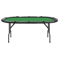 Vidaxl Sklopivi stol za poker za 10 igrača zeleni 207 x 106 x 76 cm