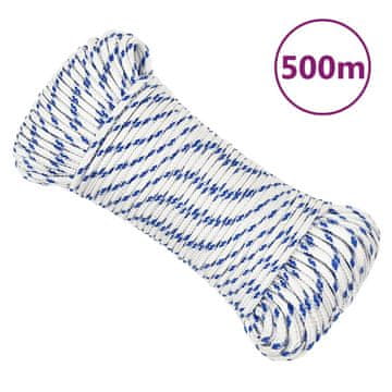 Vidaxl Jedriličarsko uže, bijelo, 3 mm, 500 m, polipropilen