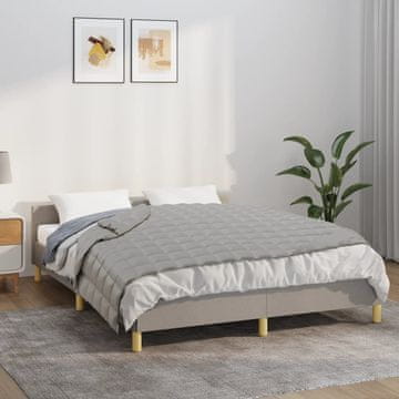 Vidaxl Utegnuta deka, siva, 138 x 200 cm, 10 kg, tkanina