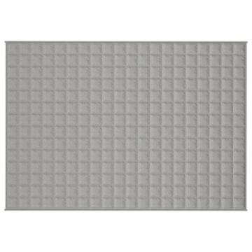 Vidaxl Teška deka siva 138x200 cm 10 kg od tkanine