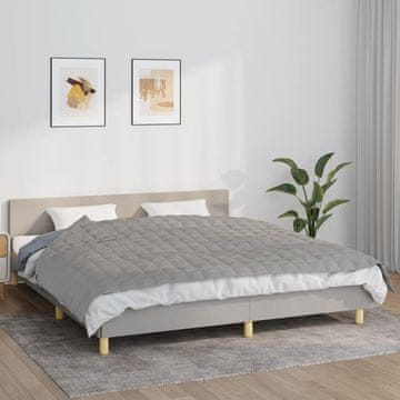 Vidaxl Utegnuta deka, siva, 155 x 220 cm, 11 kg, tkanina