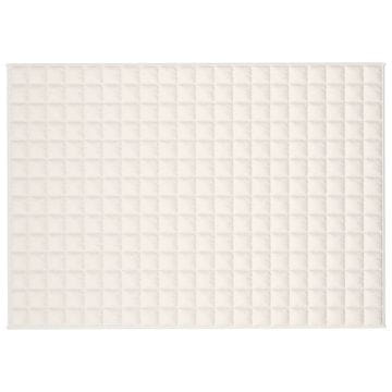 Vidaxl Teška deka svijetla krem 137x200 cm 10 kg od tkanine