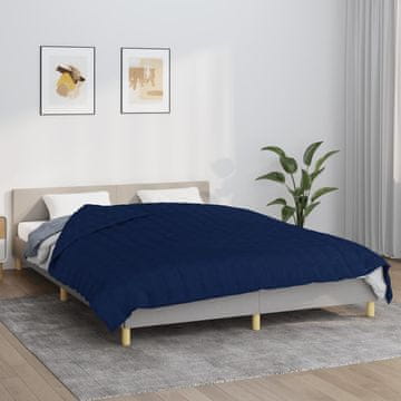 Vidaxl Utegnuta deka, plava, 220x230 cm, 15 kg, tkanina