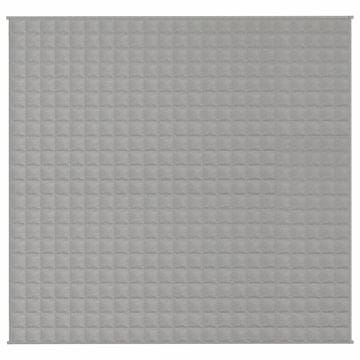 Vidaxl Teška deka siva 220x230 cm 15 kg od tkanine