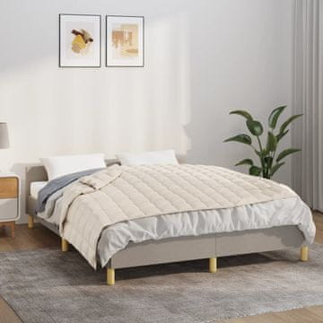 Vidaxl Utegnuta deka, krem, 122 x 183 cm, 5 kg, tkanina