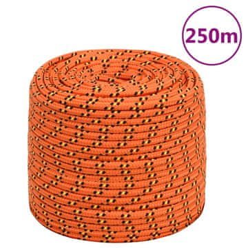 Vidaxl Jedriličarsko uže, narančasto, 6 mm, 250 m, polipropilen