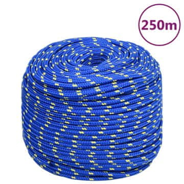 Vidaxl Jedriličarsko uže, plavo, 6 mm, 250 m, polipropilen