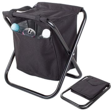 Verkgroup Turistička sklopiva ribička stolica s termo rashladnom torbom crna