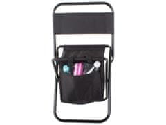 Verkgroup Turistička sklopiva ribička stolica s termo rashladnom torbom i naslonom crne boje